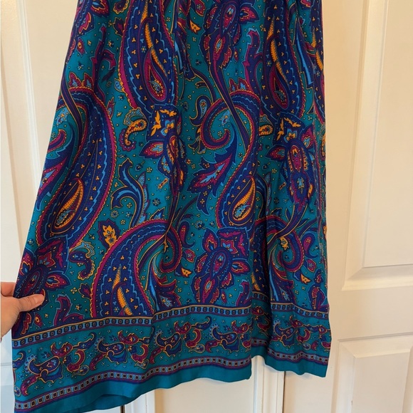 Vintage Alfred Dunner Paisley Multi-color Midi Skirt A-Line Women's Size 10 - Picture 2 of 8